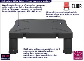 Minimalistyczna nadstawka na biurko z regulowanymi nóżkami - Ezeko