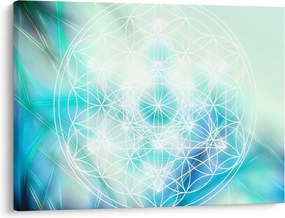Obraz - Merkaba w turkusowym tle (70x50 cm)