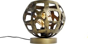 Industrialna lampa stołowa antyczne złoto - Bobby