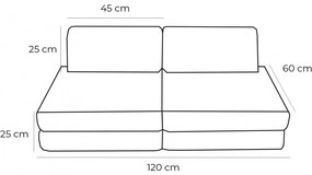 Pocket sofa basic bearly cream - meowbaby®