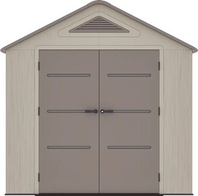 Domek ogrodowy z żywicy w kolorze beżowym i brązowym 6,15 m² z podłogą – grubość 22 mm – ANTEVA