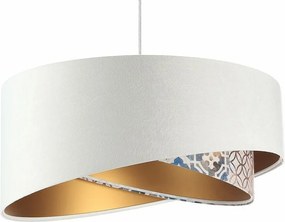 Lampa wisząca ALBIT GOLD biała/złota