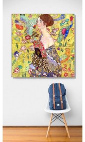 Reprodukcja obrazu Gustava Klimta – Lady With Fan, 70x70 cm