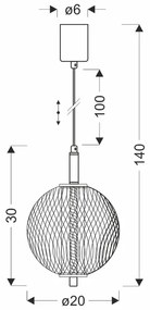 Industrialna lampa z okrągłym kloszem - M104-Laffi