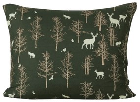 Poszewka na poduszkę z mikrofibry OAK DEER 70x90 cm, ciemnozielony