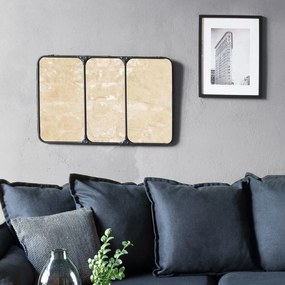 Lustro trójdzielne w metalowej ramie, dekoracyjne zwierciadło w stylu nowoczesnym - 45 x 70,5 cm, Atmosphera Créateur d'intérieur