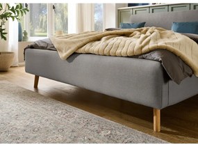 Szare tapicerowane łóżko dwuosobowe bez stelaża 180x200 cm Mattis – Meise Möbel