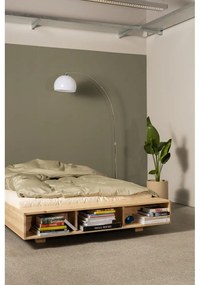 Łóżko dwuosobowe z litego drewna sosnowego ze stelażem 160x200 cm Merge – Karup Design