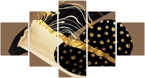 Obraz - Abstrakcja złotobrązowa N⁰1 (125x70 cm)