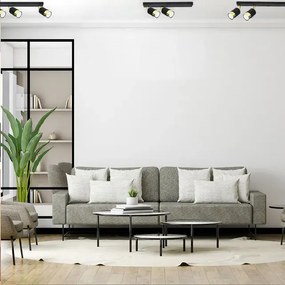 Czarny podwójny plafon reflektorowy - A279 R0-T97