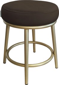 Taboret Ben tkanina Welur stelaż metalowy STOŁEK LOFT : Kolor Stelaża - Złoty, Kolor tkaniny - VELVET - MG05, Typ tkaniny - Velvet