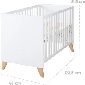 Białe łóżeczko 60x120 cm Léon – Roba