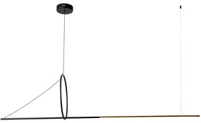 Czarna nowoczesna lampa LED nad stół lub wyspę D3-P20