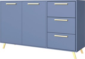Komoda ELISE 140 cm do Salonu Sypialni Odcienie niebieskiego