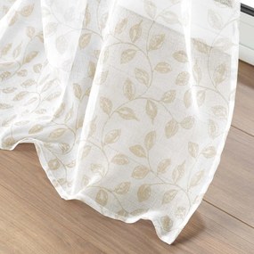 Beżowa firanka z woalu 137x280 cm Farandole – douceur d'intérieur