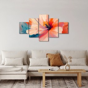 Obraz - Malowany kwiat (125x70 cm)