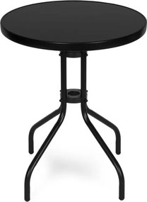Stolik ogrodowy, balkonowy 60 cm Torello 070-1, czarny, okrągły