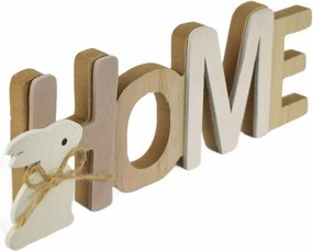 Drewniany napis HOME z zajączkiem 21,5 x 7,5 x 3 cm