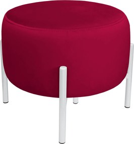 Pufa OLA loft ławka podnóżek metal : Kolor Stelaża - Biały, Kolor tkaniny - VELVET - MG31, Typ tkaniny - Velvet