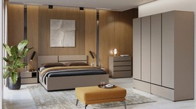 Łóżko CROSS 180x200 dąb wotan/czarne HELVETIA