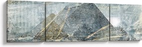 Obraz - Piramidy w niebieskim filtrze (170x50 cm)