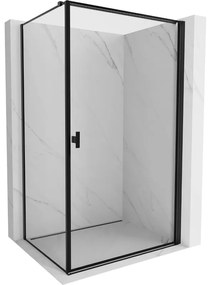 Mexen Mist-B kabina prysznicowa uchylna prawa 100 x 80 cm, czarna ramka, czarna - 8A2T-100-080-70-70-P