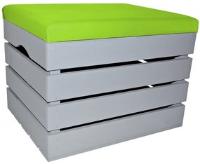 Pufa kufer skrzynia drewniana sosnowa siedzisko 50cm malowana szara