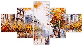 Obraz - Ulica w Paryżu (125x70 cm)