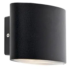 Zewnetrzna Nowoczesna lampa ścienna zewnętrzna czarna z wbudowanym LED IP44 - Ovum Nowoczesny Oswietlenie zewnetrzne