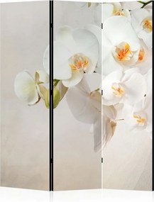 Parawan pokojowy 3-częściowy 135x172 Jednostronny dekoracyjny elegancki romantyczny Kremowy Białe Orchidee Spa