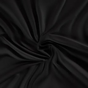 Kvalitex Prześcieradło satynowe Luxury collection czarny, 80 x 200 cm + 22 cm, 80 x 200 cm