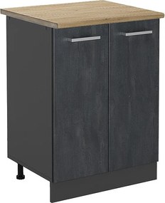 Szafki kuchenne czarny beton/antracyt 60x60x81.6 r-line