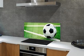 Szklany Panel Piłka na Zielonym Trawniku