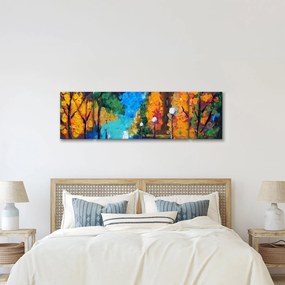 Obraz - Kochankowie, Pointillismus (170x50 cm)