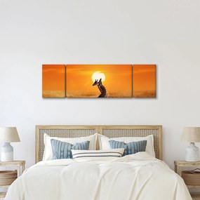 Obraz - Żyrafy w Parku Narodowym Serengeti (170x50 cm)