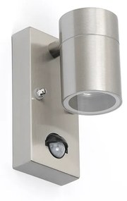 Zewnetrzna Lampa ścienna zewnętrzna stalowa IP44 z czujnikiem ruchu - Solo Nowoczesny Oswietlenie zewnetrzne