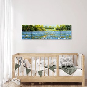Obraz - Ścieżka w polu, obraz olejny (170x50 cm)