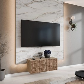 Szafka RTV wisząca ROVA 100 cm do Salonu pod Telewizor - Dąb artisan