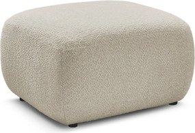 Beżowy podnóżek z materiału bouclé Montaigne – Bobochic Paris