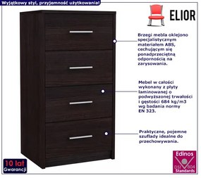 Minimalistyczna komoda z szufladami wenge - Gopox 5X