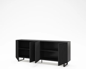 Czarna komoda 201x80x40 cm Peta – Marckeric