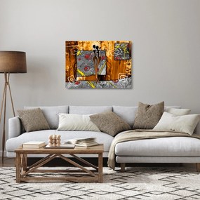 Obraz na szkle starożytnego obrazu (70x50 cm)