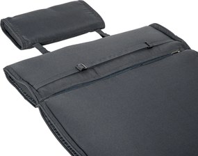 Outsunny Materac na Leżak z Zagłówkiem Szary Zdejmowany Pokrowiec Wygodny Wypoczynek 198x53x5cm | Aosom PL