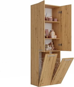 Meble łazienkowe, 174 x 30 x 60 cm, Dąb Artisan