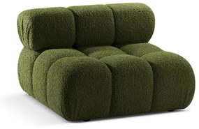 Zielony moduł sofy z materiału bouclé (moduł środkowy) Bellis – Micadoni Home