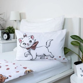 Biała bawełniana pościel dziecięca do łóżeczka 100x135 cm Marie Cat "Friends" – Jerry Fabrics