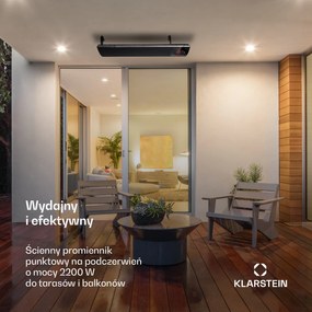 Blumfeldt Cosmic Beam 2200W Promiennik Podczerwieni na Ścianę Czarny