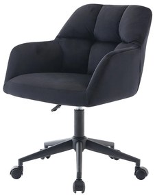 Krzesło biurowe - Welur - Czarny - Regulowana wysokość - PEGA Pascala Morabito