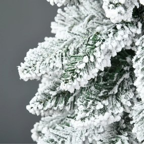 HOMCOM Sztuczna Choinka, 1,80 m, z 523 Gałązkami i Efektem Śniegu, Realistyczny Wygląd, Smukła Forma | Aosom PL