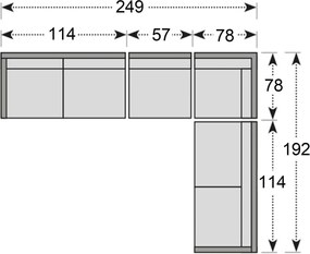 Doppler EXPERT LOUNGE, sztaplowane fotele a narożna sofa, 3+1+1